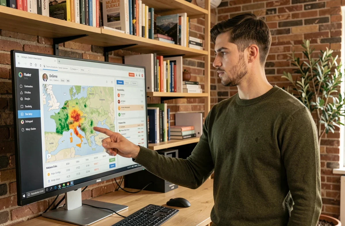 Développeur web consultant un tableau de bord SEO local pour optimiser un site dans la Drôme